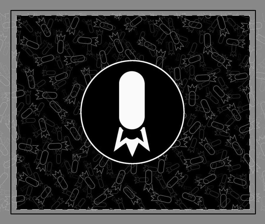 Minimal Rocket Icon Stitched Edge Desk Mat | Space Pattern Mousepad