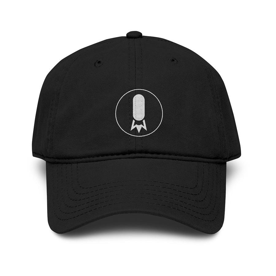 Minimal Bomb Icon Baseball Cap | Embroidered Patch Logo