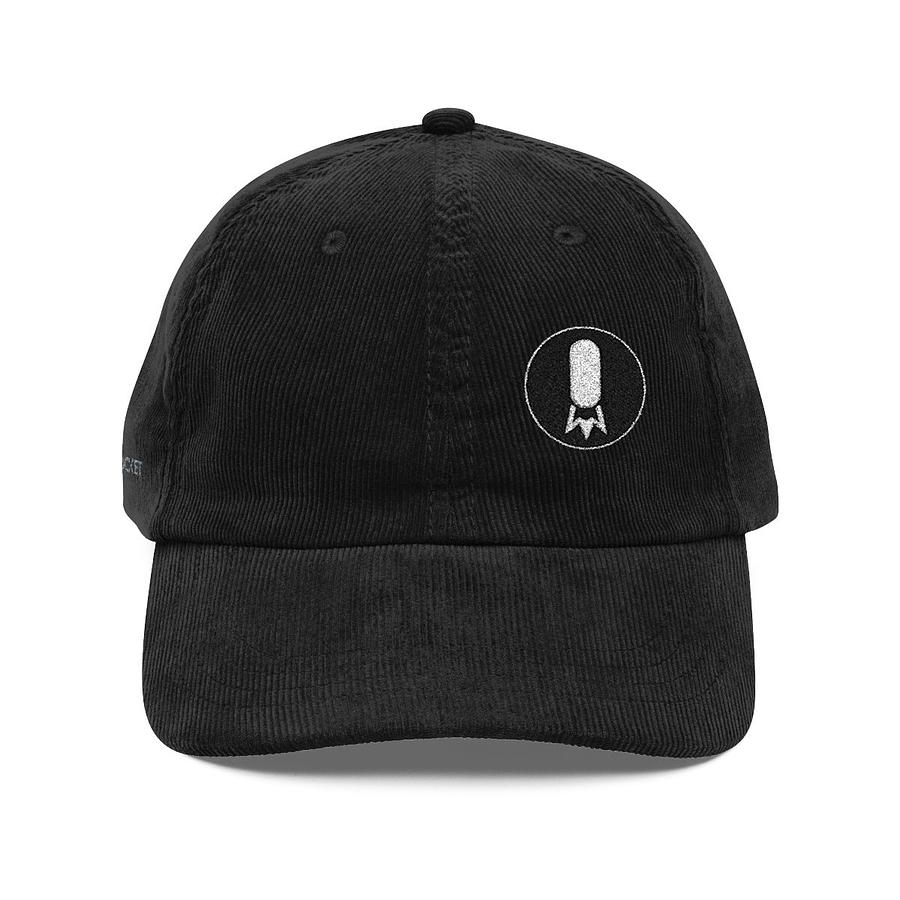 Retro Rocket Embroidery Cap | Corduroy Baseball Hat
