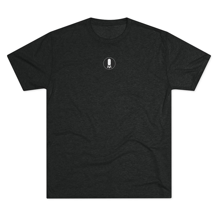 MotionRocket Logo Tee | Small Microphone Chest Emblem, Back Text Branding